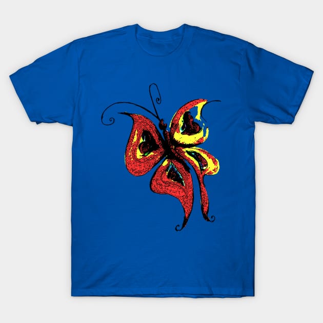 Red butterfly T-Shirt by Marisa-ArtShop